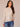 Stone Gunmetal Long Sleeve Mock V-Neck Ombre Metallic Foil Shirttail Scallop Hem Sweater