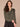 Heather Charcoal Olive Long Raglan Sleeve V-Neck Placement Embroidery Banded Hem Pull Over Sweater