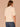 Ecru Above Elbow Sleeve Drape Mock Neck Curled Edge Straight Hem Sweater Top