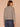 Heather Grey Long Sleeve Double Layer High Neck Cable Stitch Open Work Straight Banded Hem Petite Sweater Top

