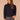 Navy Long Sleeve Double Layer High Neck Cable Stitch Open Work Straight Banded Hem Petite Sweater Top