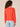 Poppy Red Rose Smoke Long Puff Sleeve V-Yoke Round Neck Sweater