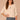 Cream Three Quarter Banded Dolman Sleeve High Round Neck Grid Stitch Ribbed Straight Banded Hem Sweater Top