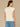 Off White Short Split Sleeve Embroidered Lace V-Neck Banded Hem Petite Sweater Top