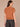 Ginger Spice Extended Shoulder Sleeve Mock Neck U-Cutout Banded Hem Sweater Vest