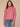 Mystic Mauve Long Drop Shoulder Sleeve Mock Neck Patchwork Cable Stitch Design Shirttail Hem Sweater