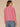 Mystic Mauve Long Drop Shoulder Sleeve Mock Neck Patchwork Cable Stitch Design Shirttail Hem Sweater