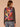 Charcoal Multi Cuffed Drop Shoulder Long Sleeve V-Neck Button Down Front Colorful Abstract Back Print Shirttail Hem Mixed Media Sweater Cardigan