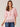 Strawberry Cream Short Scallop Flutter Sleeve Crochet Placket Wide V-Neck Woven Top