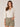 Pale Stone Elbow Blouson Crochet Sleeve Half Button Placket Ruffle Yoke Collar V-Neck Knit Top