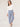 Heather Ecru Three Quarter Blouson Puff Sleeve Mixed Media Yoke Wide V-Neck Petite Knit Top