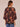 Black Tie Dye Multi Three Quarter Bell Sleeve Scallop Crochet Edge Open Front Printed Petite Woven Kimono