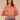 Dusty Papaya Three Quarter Bell Sleeve Mesh Scallop Edge Scoop Neck Embroidered Double Flounce Peplum Hem Petite Woven Top
