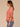 Dusty Papaya Three Quarter Bell Sleeve Mesh Scallop Edge Scoop Neck Embroidered Double Flounce Peplum Hem Petite Woven Top

