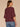 Fig Jam Three Quarter Bell Sleeve Mesh Scallop Edge Scoop Neck Embroidered Double Flounce Peplum Hem Petite Woven Top
