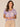 Sunset Purple Short Drop Shoulder Sleeve Placement Floral Print V Neck Hi Low Hem Petite Knit Tee Shirt