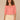 Heather Dusty Papaya Elbow Puff Blouson Sleeve Scallop V-Neck Smocked Shoulder Back Front Center Seam Shirttail Hem Knit Top
