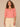 Heather Dusty Papaya Elbow Puff Blouson Sleeve Scallop V-Neck Smocked Shoulder Back Front Center Seam Shirttail Hem Knit Top
