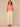 Heather Dusty Papaya Elbow Puff Blouson Sleeve Scallop V-Neck Smocked Shoulder Back Front Center Seam Shirttail Hem Knit Top
