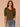 Heather Lily Pad Elbow Puff Blouson Sleeve Scallop V-Neck Smocked Shoulder Back Front Center Seam Shirttail Hem Knit Top