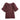 Cherry Chocolate Short Bubble Sleeve Embroidered Placket Spliced V-Neck Woven Top