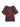 Cherry Chocolate Short Bubble Sleeve Embroidered Placket Spliced V-Neck Woven Top