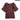 Cherry Chocolate Short Bubble Sleeve Embroidered Placket Spliced V-Neck Plus Size Woven Top