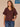 Cherry Chocolate Short Bubble Sleeve Embroidered Placket Spliced V-Neck Plus Size Woven Top
