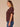 Cherry Chocolate Short Bubble Sleeve Embroidered Placket Spliced V-Neck Woven Top