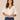 Ecru Short Bubble Sleeve Embroidered Placket Spliced V-Neck Woven Top