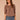 Oyster Mushroom Elbow Blouson Raglan Ruffle Sleeve Scoop Neck Novelty Smocking Bubble Hem Petite Woven Top