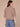 Heather Brown Three Quarter Drop Shoulder Surplus Dolman Sleeve Mock Neck Banded Hem Metallic Seaming Petite Knit Top
