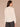 Heather Cream Long Blouson Raglan Sleeve Mandarin Collar V-Neck Half Placket Pintuck Shoulder Mixed Media Knit Top
