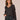 Heather Charcoal Long Banded Blouson Embroidered Sleeve Puff Shoulder Sweetheart Neck Round Surplus Hem Knit Top  