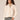 Blanched Almond Long Flange Shoulder Sleeve Hidden Zip Front Snap Back Center Seam Oversized Drop In Pocket Contrast Mixed Media Wide Collar Neck Woven Jacket