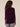 Aubergine Long French Cuff Sleeve Collar Neck Button Front Slit Round Shirttail Hem Velvet Woven Shirt