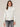 Ecru Multi Long Banded Sleeve Flange Shoulder Stand Collar Ptch Pocket Snap Front Rib Bomber Jacket