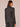 Charcoal Black Long Puff Sleeve Seaming Detail Hi-Low Flap Pocket Collared Neck Single Button Woven Blazer