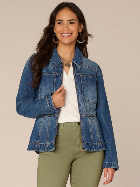 【OMMO】BLOCKING PEPLUM KT CD(BLUE/38) B7568JKWP_BL_B2693YDM_LIPD_001