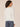 Heather Off White Long Puff Sleeve Soutache Embroidered Crew Neck Side Ruching Knit Top