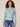 Jade Garden Long Banded Sleeve Abstract Print Embroidered Scoop Neck Hi-Low Shirttail Hem Knit Top
