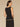 Black Sleeveless Scallop V-Neck Button Down Embroidered Peplum Die Cut Hem Woven Top