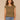 Golden Olive Multi Stripe Roll Cuff Cap Sleeve Scoop Neck Peplum Hem Stripe Print Knit Top

