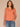 Maple Leaf Elbow Roll Cuff Sleeve Round Split V-Neck Surplus Shirttail Hem Knit Top