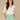 Off White Elbow Roll Cuff Sleeve Round Split V-Neck Surplus Shirttail Hem Knit Top

