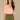 Papaya Elbow Roll Cuff Sleeve Round Split V-Neck Surplus Shirttail Hem Knit Top
