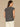 Black Cap Sleeve Scoop Neck Embroidered Stripe Surplus Shirttail Hem Knit Top