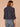 Orion Blue Three Quarter Tucked Sleeve Collar V-Neck Button Down Spade Pocket Cinched Bubble Hem Woven Shirt