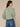 Lily Pad Three Quarter Tucked Ruched Sleeve Collar Neck Button Down Front Pleated Breast Pocket Bubble Hem Woven Shirt