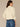 Vanilla Three Quarter Tucked Sleeve Collar V-Neck Button Down Spade Pocket Cinched Bubble Hem Woven Shirt